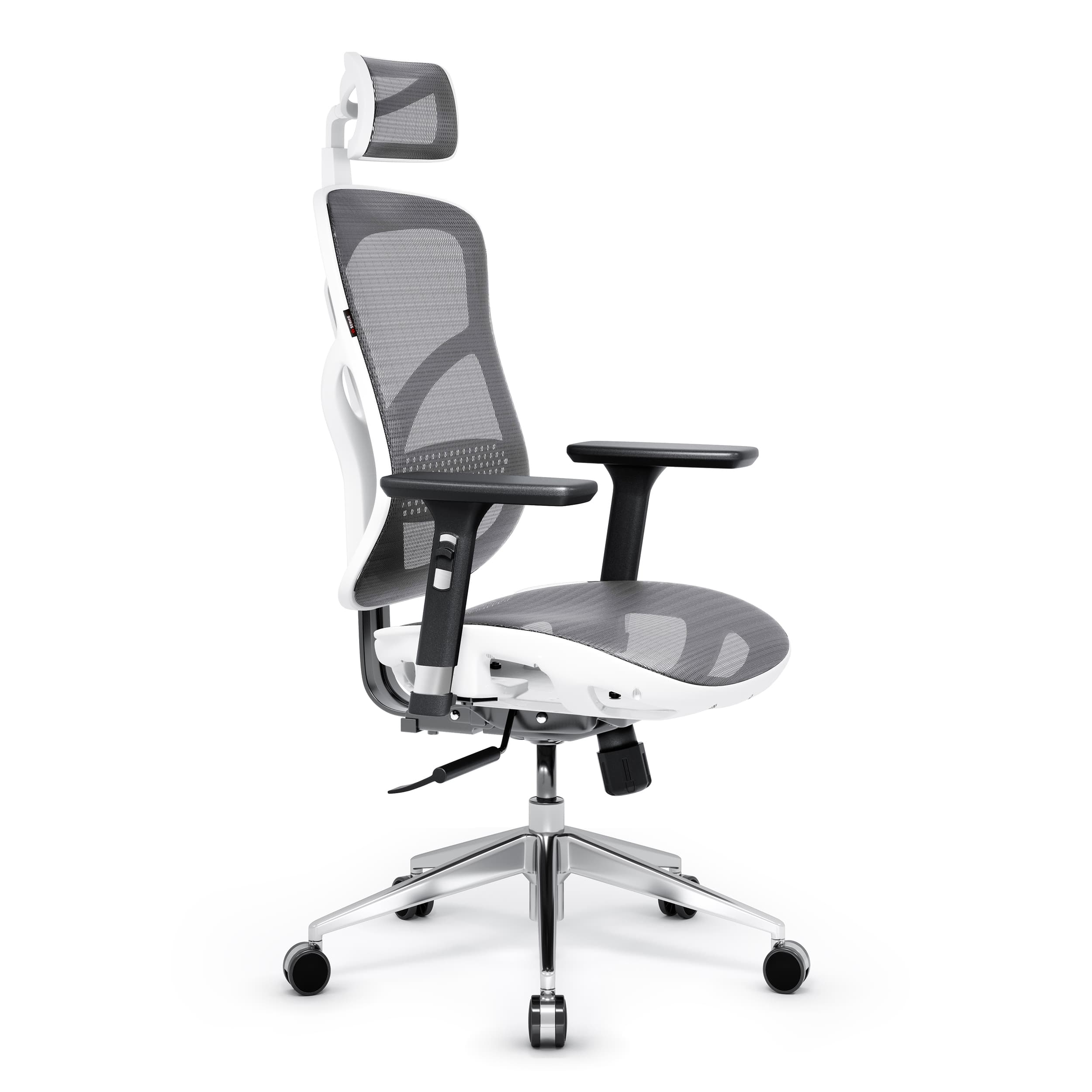 Kancelárska ergonomická stolička Diablo V-Basic, bielo-šedá