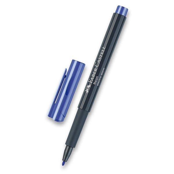 Popisovač Faber-Castell Neon modrý