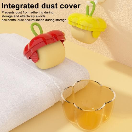 Mini Fruit Shaped Lint Roller Portable Reusable Hair Remover Washable Sticky Roller Compact Size žltá