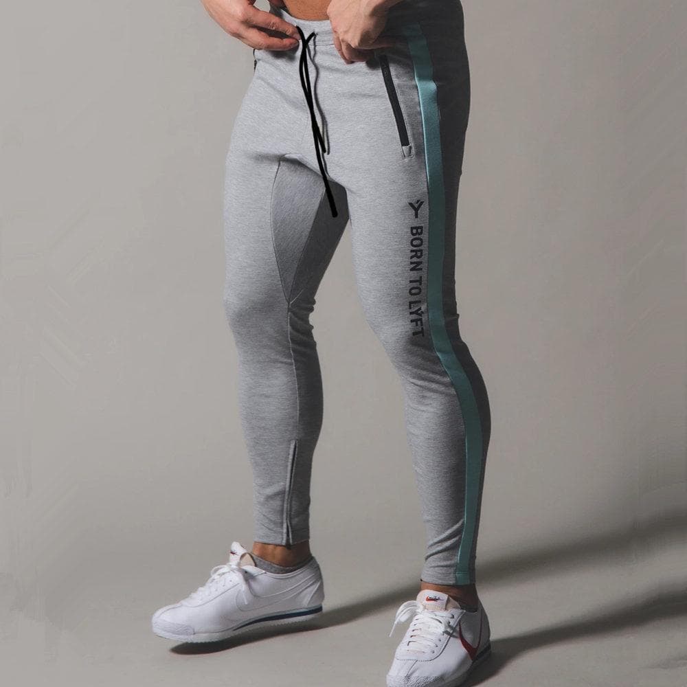 Pánske nohavice Jogger Gym Fitness Bavlna Tepláky Beh Športový Tréning Úzke nohavice Tepláky cm světlá usňová