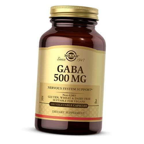 Гамма-аминомасляная кислота, Gaba 500, Solgar  100вегкапс (72313019)