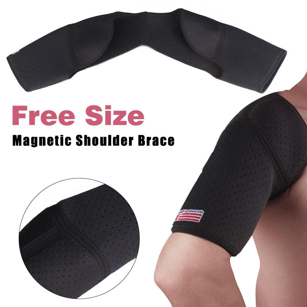 SX641 Black Sports Double Rame Brace Support Remienok Wrap Belt Band Band Pad čierna