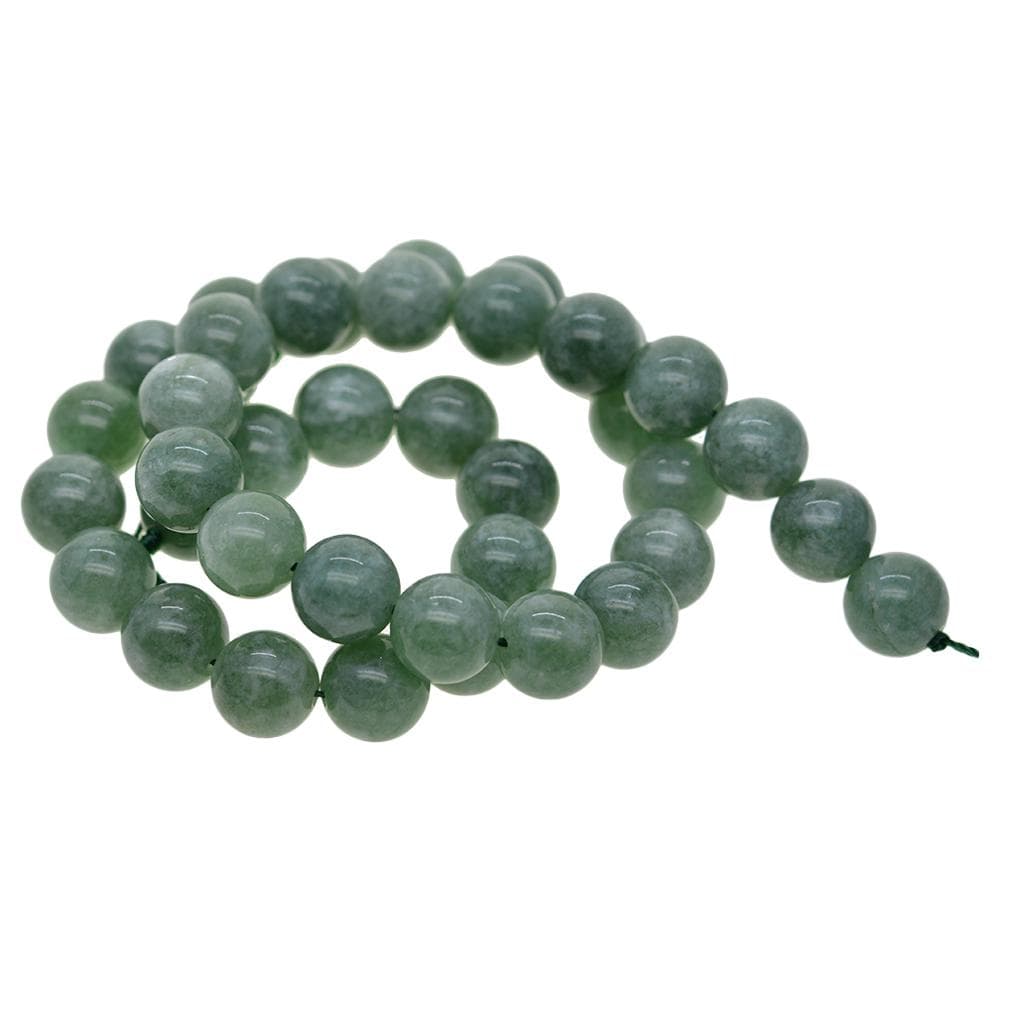Malajský nefritovo zelený šperkársky materiál voľné okrúhle korálky 15 palcov 10 mm 10mm
