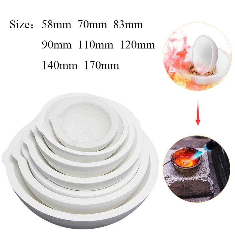 100 g – 5 000 g Vysokoteplotný kremenný téglik s miskou Pec Tavenie Odlievanie Rafinácia Zlaté Strieborné šperky Nástroje