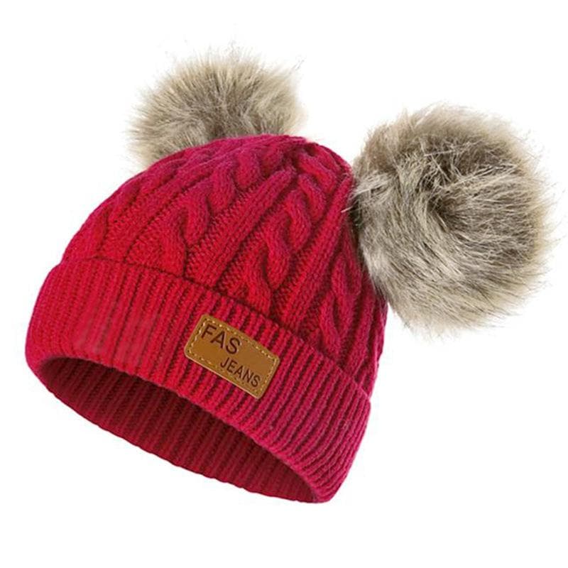 Nová čiapka pre bábätká Detská čiapka s brmbolcom Zimná čiapka Pletená Roztomilá čiapka Pre dievčatá Chlapci Neformálne Dievčatá