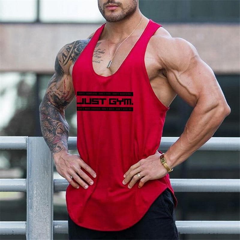 Muscleguys Just Gym Fitness Pánske Stringer Tielko Sieťovina Bodybuilding Tielko Svalové tielko Vesta bez rukávov cm biela