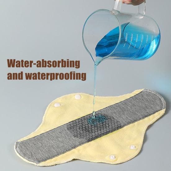 Reusable Washable Menstrual Pads Leak-Proof Graphene Cloth Waterproof Breathable Incontinence Pads Elderly Sanitary Pads žltá/modrá