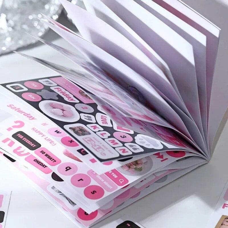 Cute Magazine Scrapbooking Stickers Kniha DIY Junk Journal Materiál Dekorácia Album Denník Kórejská papierová nálepka modrá