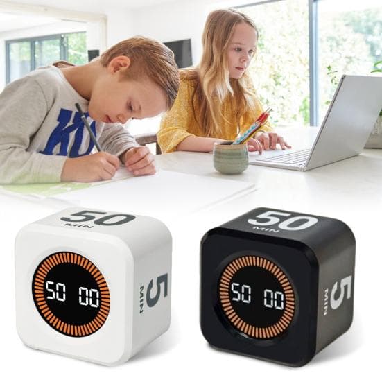 Digitálny kockový časovač Pomodoro Vizuálny časovač na štúdium, fitness, odpočítavanie, produktivitu s technológiou automatického