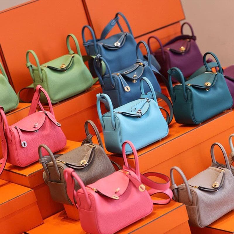Luxusná taška Lindi Mini Vrchná vrstva Koža z hovädzieho dobytka Togo Jednoramenná Ručná Crossbody Dámska taška Lekárska taška Crossbody