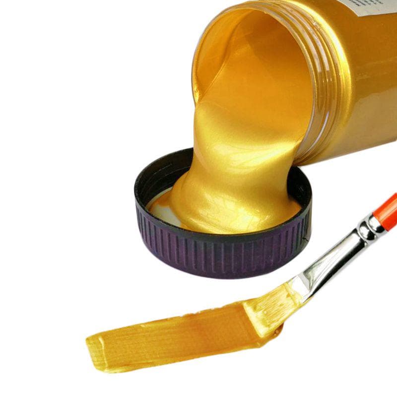 60ml Zlatá farba Metalická akrylová farba, vodotesná, nevyblednutá na farbenie sôch, DIY ručne maľované oblečenie, grafitové pigmenty