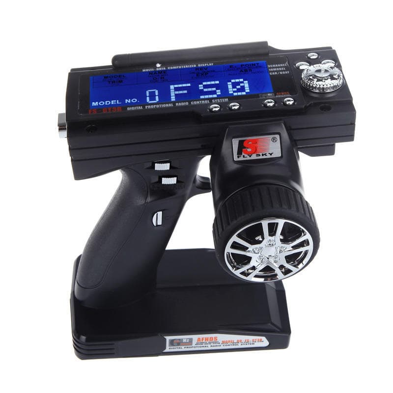 FS-GT3B 2,4G 3-kanálový rádiový model diaľkového ovládania LCD vysielač a prijímač pre RC autoloď