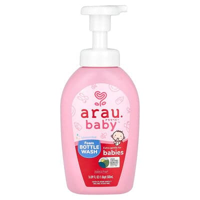 arau.baby, Penový umývací prostriedok na fľaše, bez vône, 500 ml