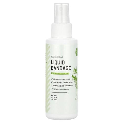 Chew + Heal, Tekutý obväz, pre psov, 118 ml