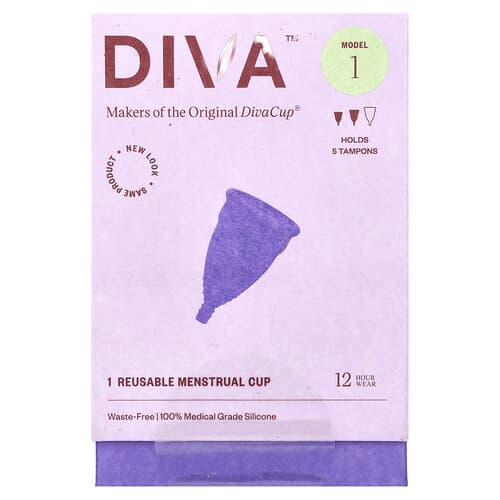 Diva International, DivaCup, model 1, 1 opakovane použiteľný menštruačný kalíšok
