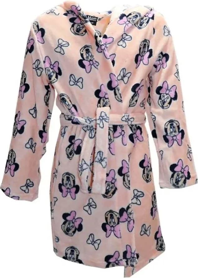 Detský / dievčenský župan s kapucňou Minnie Mouse - Disney - broskyňovo oranžový, 98 / 104
