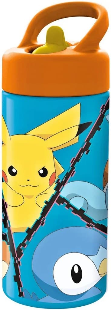 Športová fľaša na pitie Pokémon so slamkou