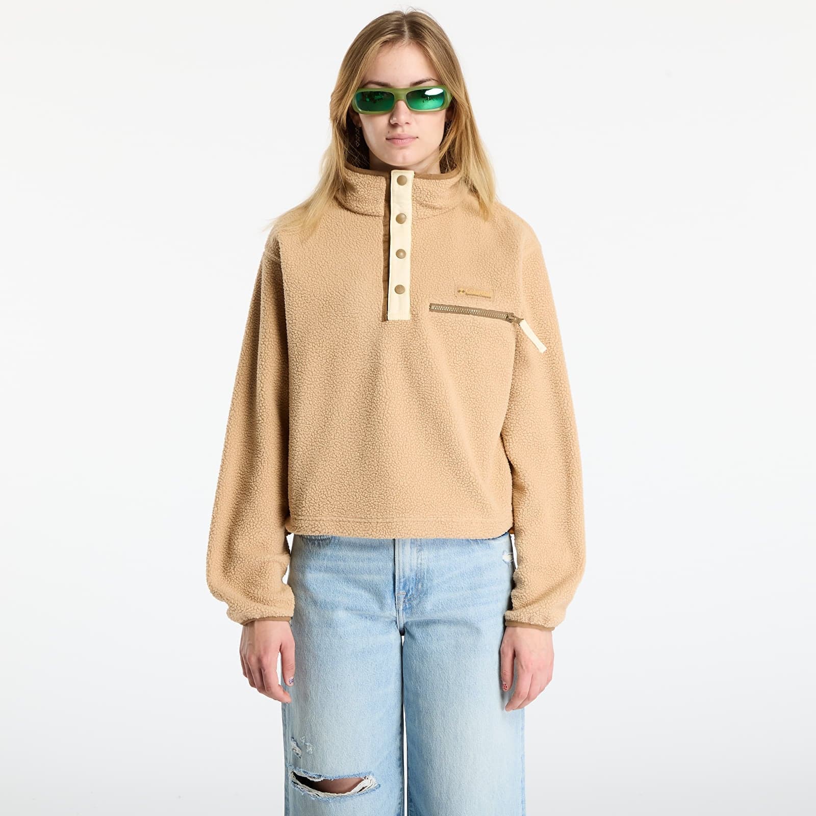 Mikina Columbia Helvetia™ II Cropped Half Snap Fleece Canoe XS