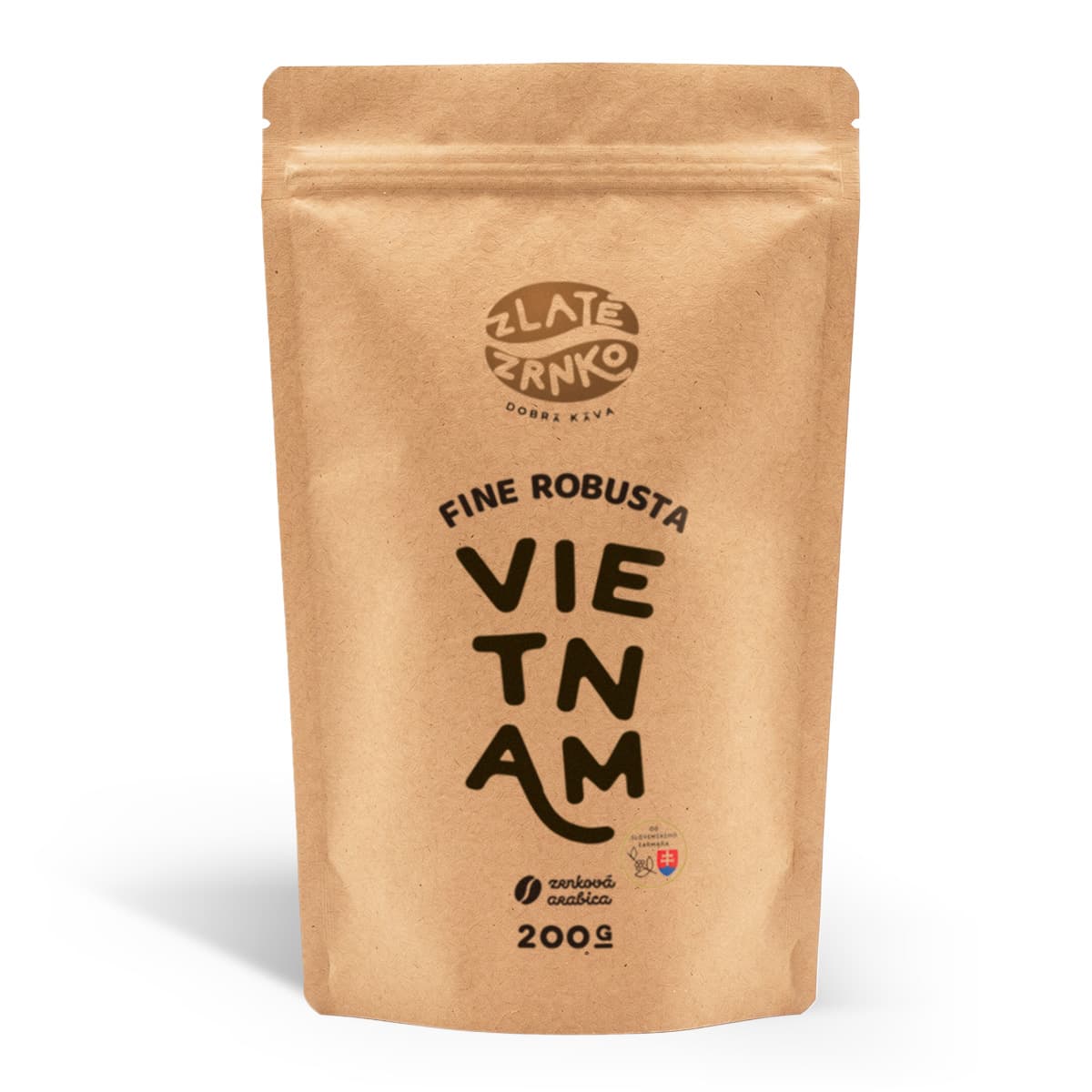 Káva Zlaté Zrnko - Vietnam "FINE ROBUSTA" 200g od slovenského farmára