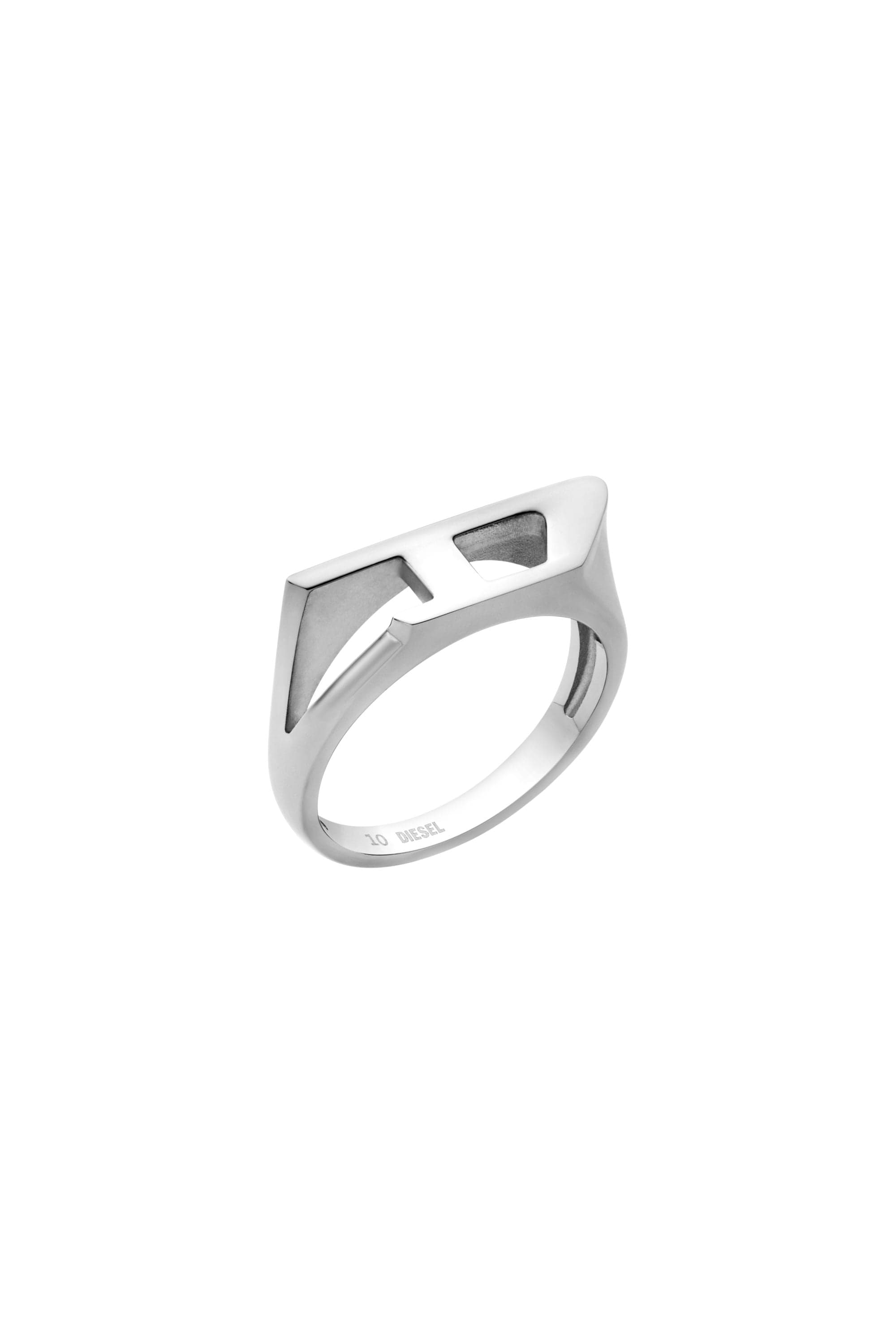 Diesel - Stainless steel signet ring - Rings - Unisex - Silver