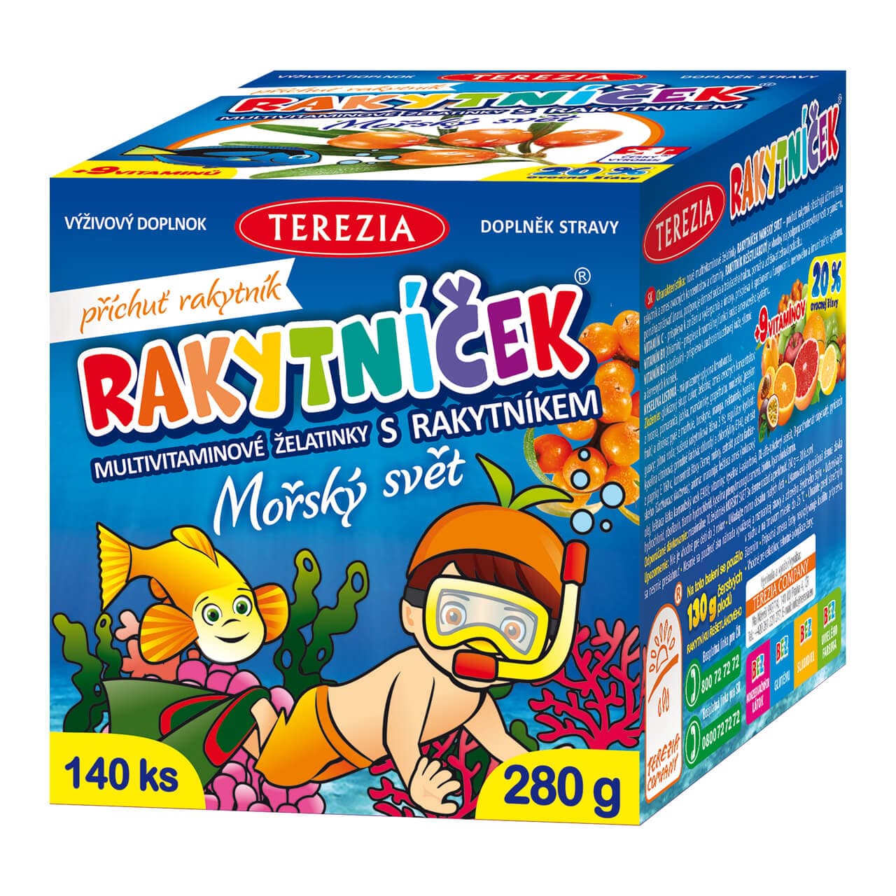 Terezia Company Rakytníček želatínky Morský svet 140 kusov