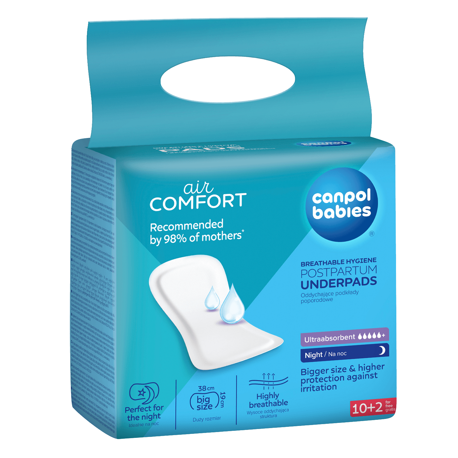 CANPOL BABIES Popôrodné nočné vložky - ultra absorbent, 10 ks