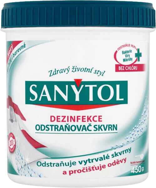 SANYTOL Dezinfekčný odstraňovač škvŕn 450 g