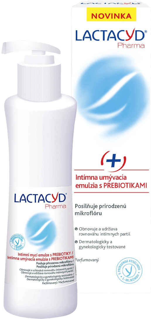 LACTACYD Intímna umývacia emulzia s prebiotikami Pharma Prebiotic Plus 250 ml
