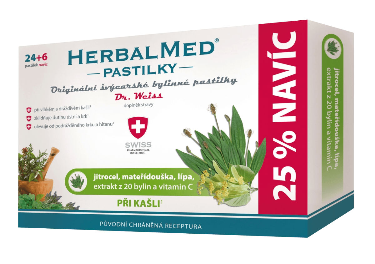 HERBALMED PASTILKY pri kašli 30 pastilek