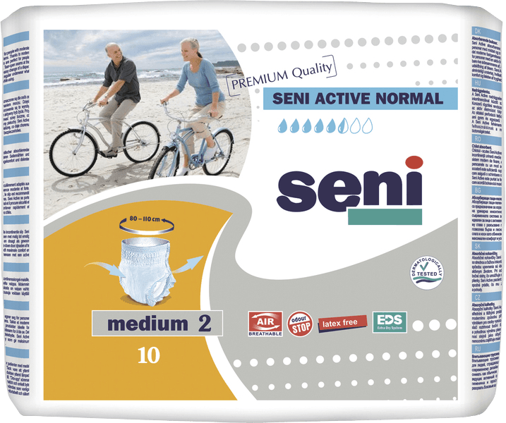 SENI Active Normal Medium inkontinenčné plienkové nohavičky 10 ks