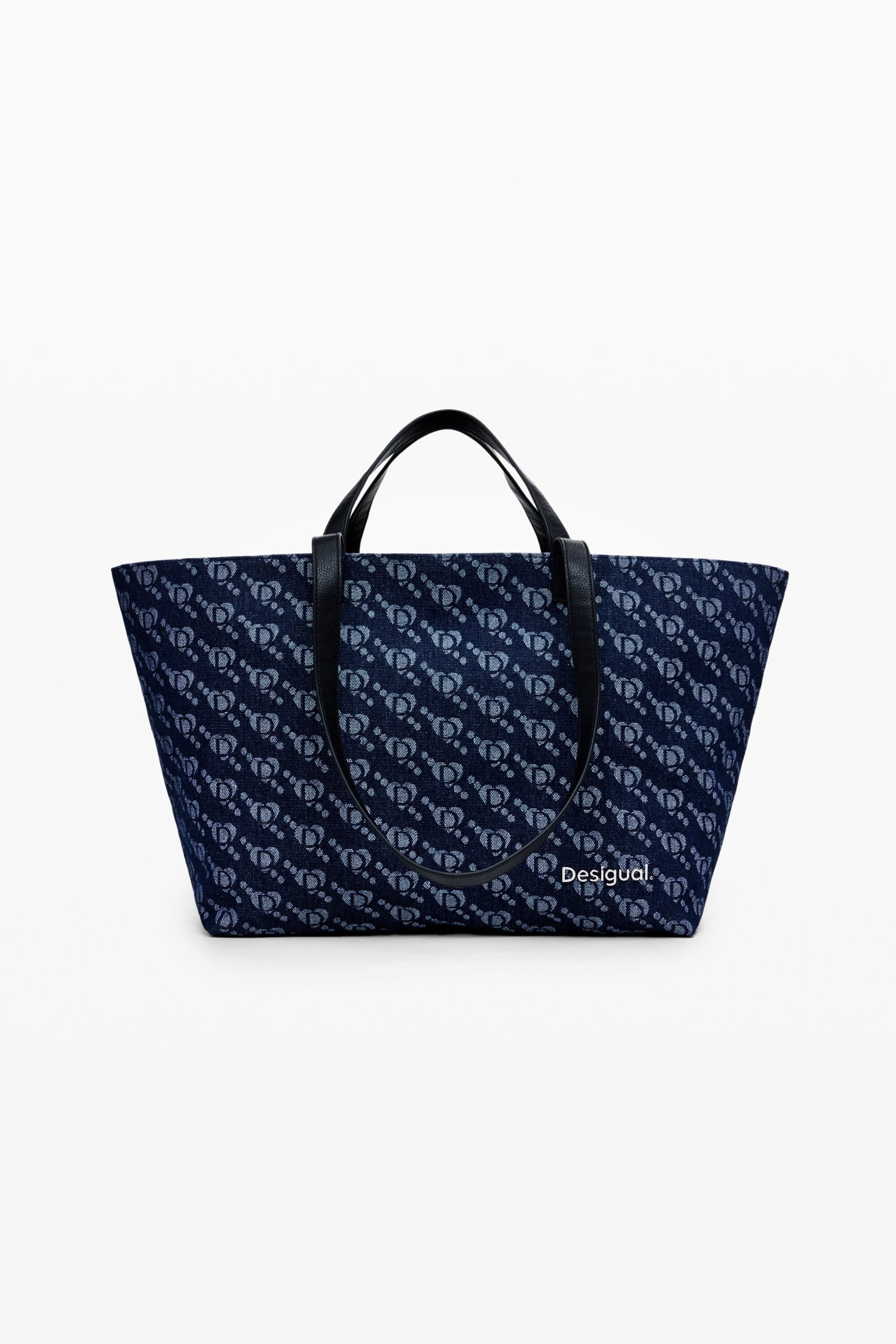 Desigual, Shopper taška s logom Desigual, Modrá, U