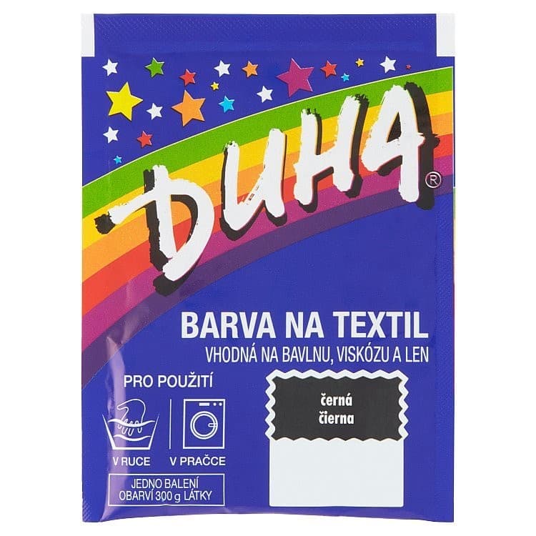 DUHA Farba na textil číslo 17 čierna 15g