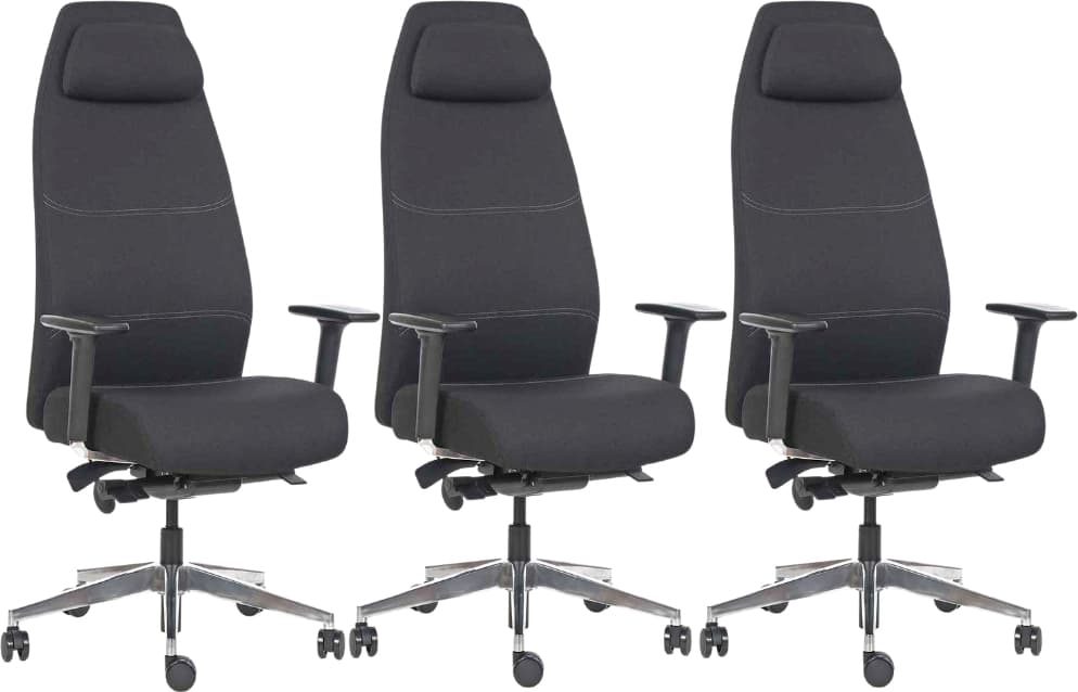 MERCURY 3PACK Ergonomická kancelárska stolička VITAL BLACK (3 ks)