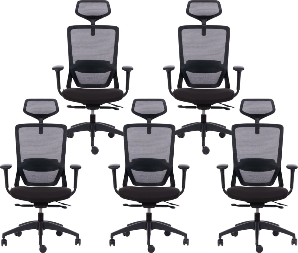 MERCURY 5PACK Ergonomická kancelárska stolička SWIFT, čierna (5 ks)